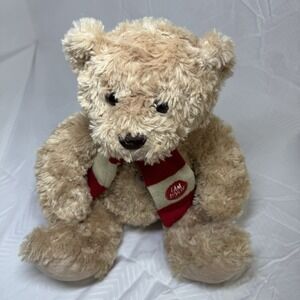 Animal Adventure Teddy‎ Bear Plush Tan 14" Red Scarf w/Bag 2011 I Am Loved
